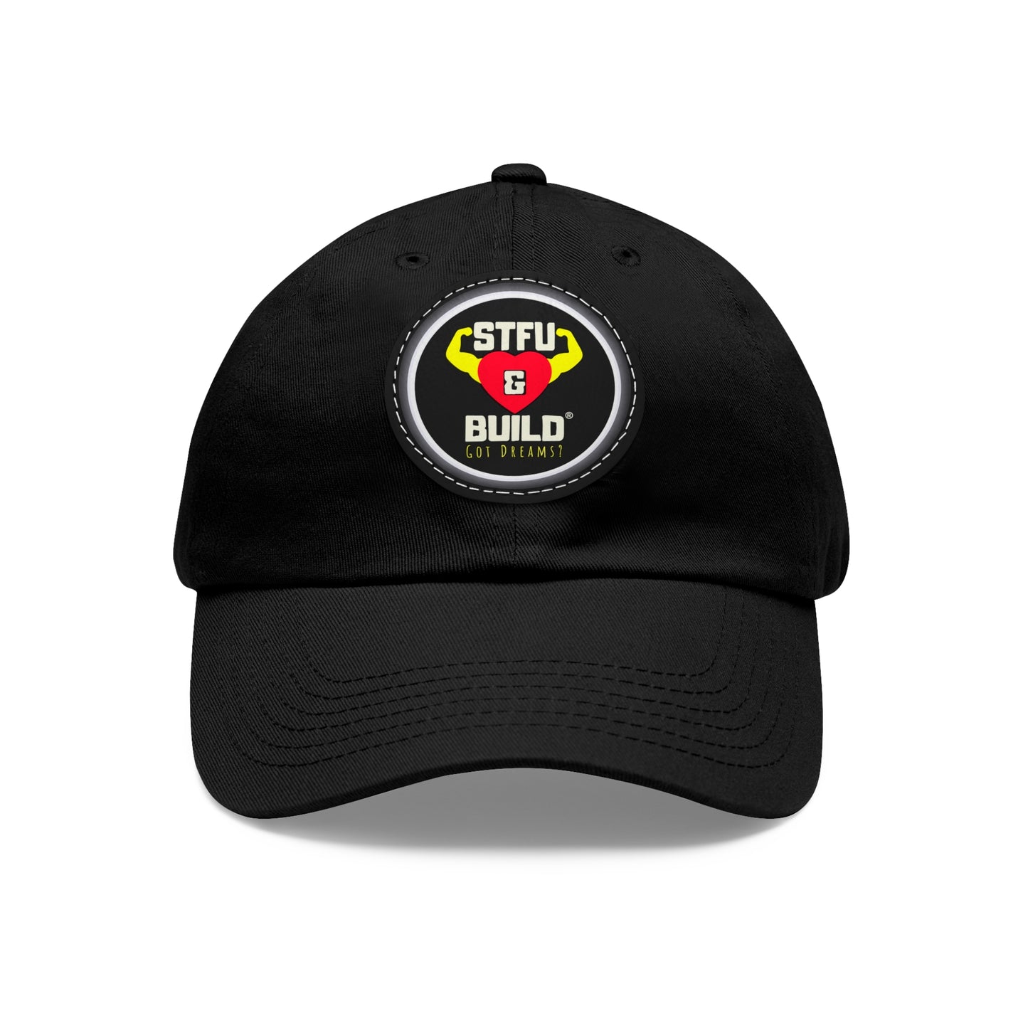 STFU & Build Dad Hat with Leather Patch, Casual Dad Hat, Gift for Dads, Outdoor Hat, Unique Father's Day Gift, Stylish Dad Accessories