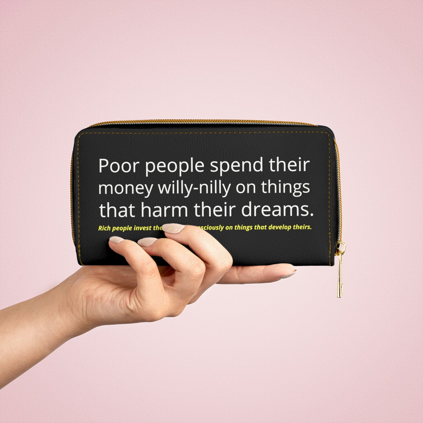 STFU & BUILD® | Spend With Intention — Zipper Wallet