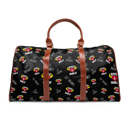 STFU & BUILD® - Classic Collage - Black - Waterproof Travel Bag