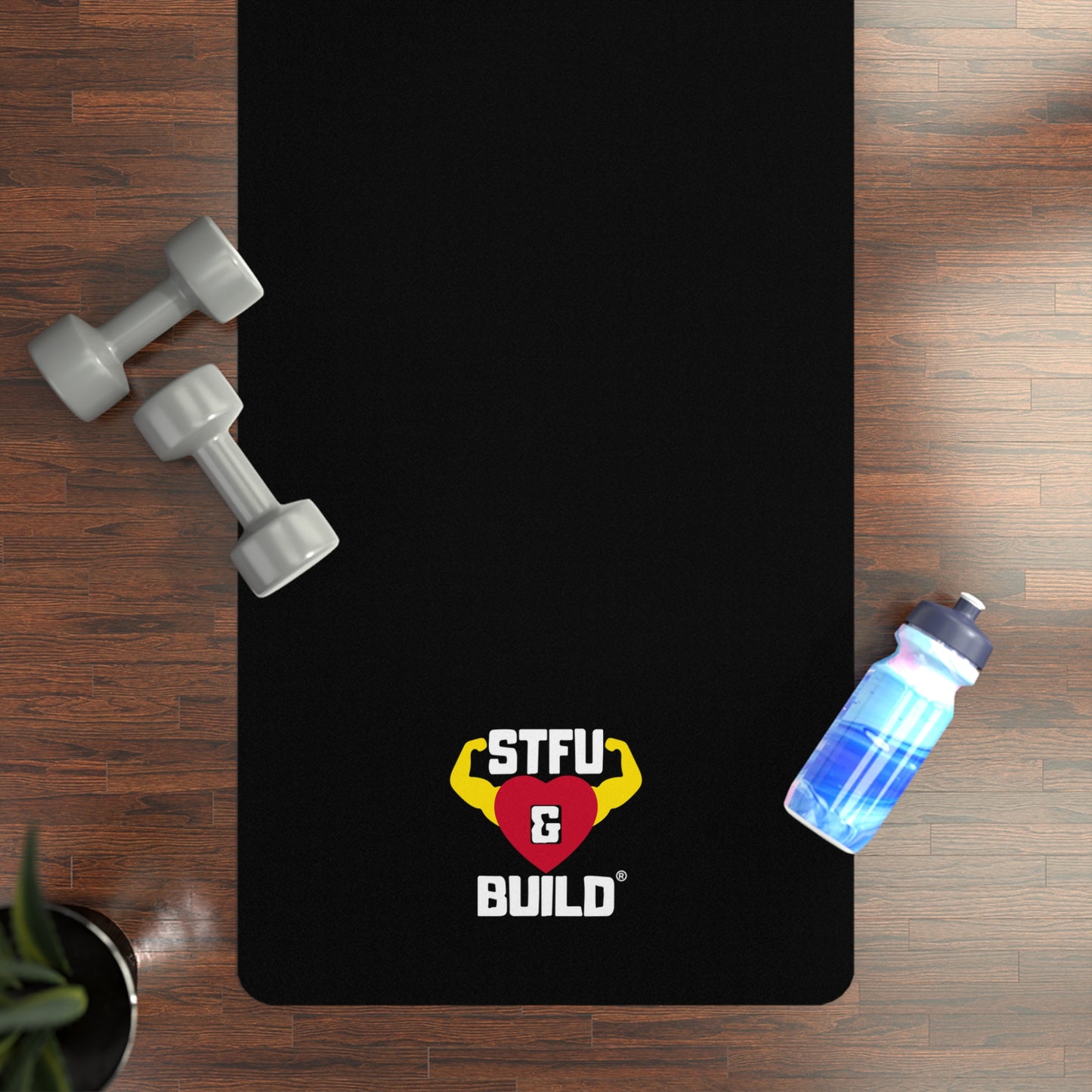 STFU & BUILD® | Classic Logo “Got Dreams?” — Rubber Yoga Mat