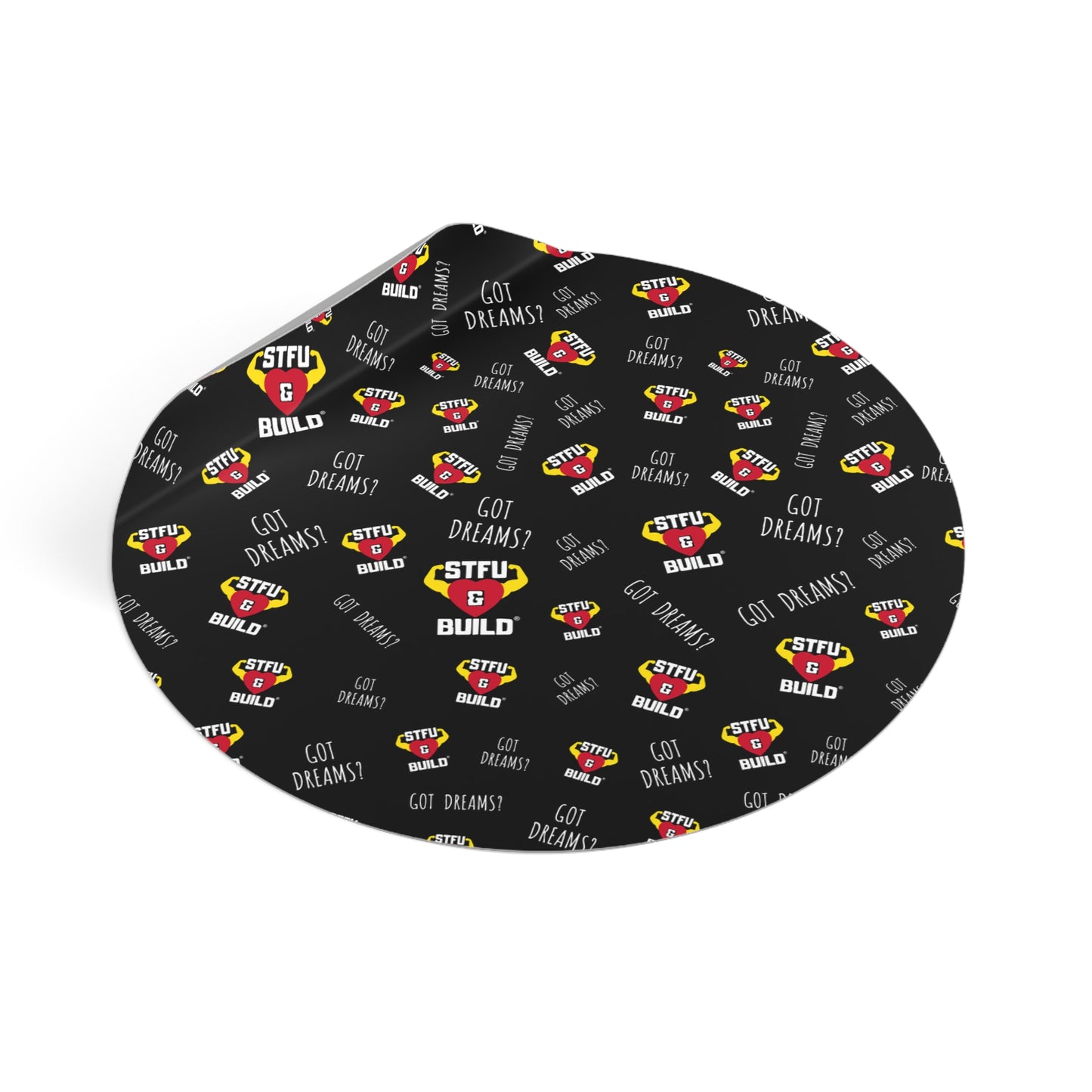STFU & BUILD® - Classic Collage - Round Vinyl Stickers