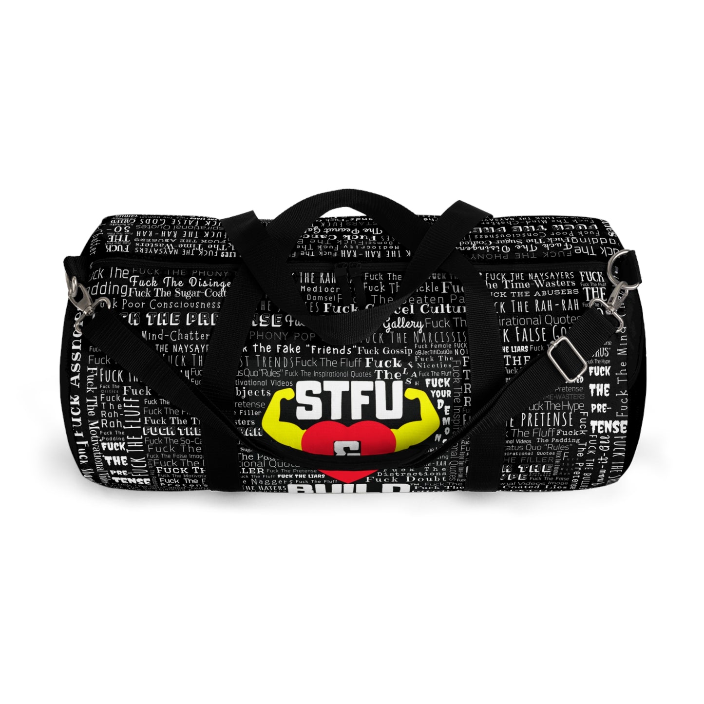STFU & BUILD®- Word Art Wrap- Duffel Bag