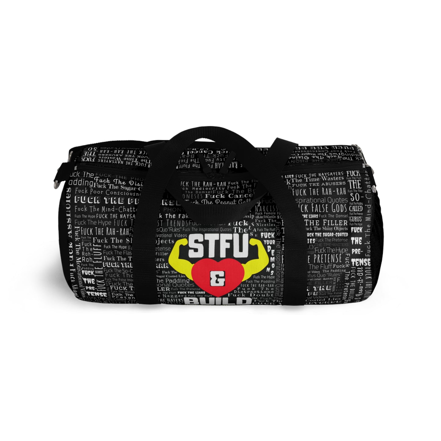 STFU & BUILD®- Word Art Wrap- Duffel Bag