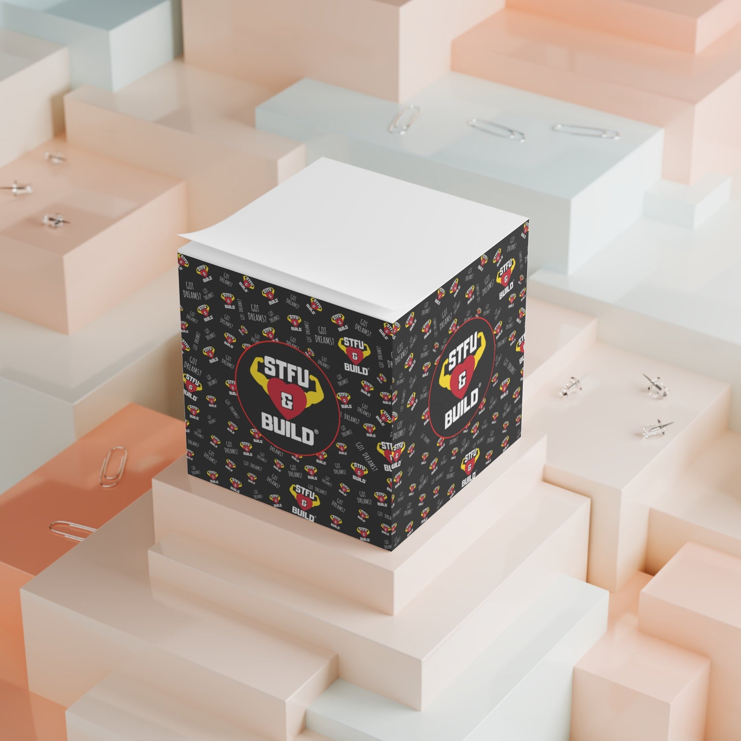STFU & BUILD® - Classic Collage - Note Cube