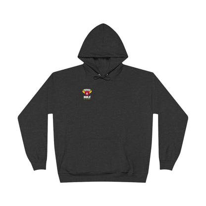 STFU & BUILD® - Don't let the monsters trip you up - Back Design - Unisex EcoSmart® Pullover Hoodie Sweatshirt