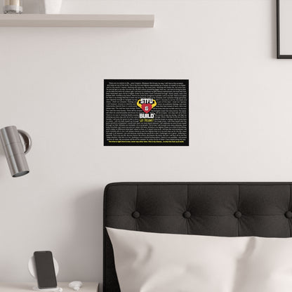 STFU & BUILD® - High Voltage Warrior Creed - Satin Poster