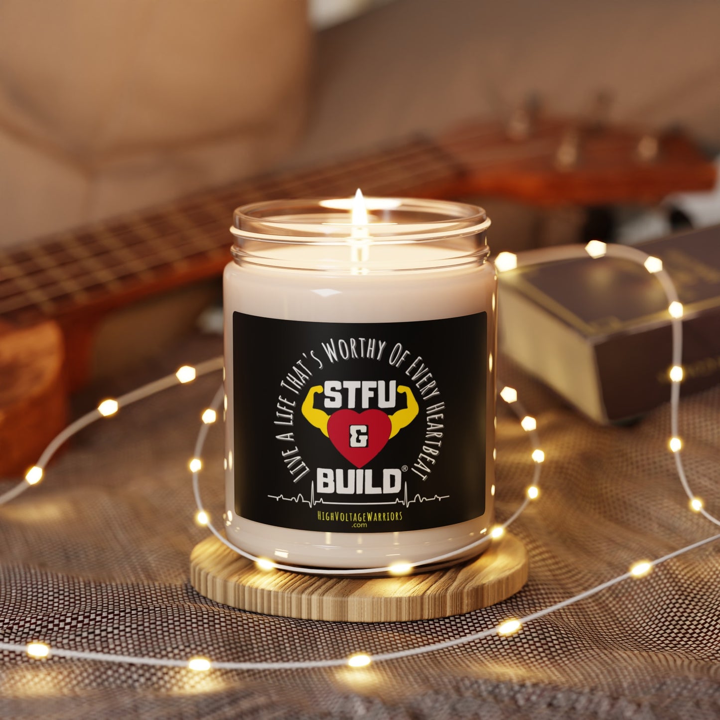 "Live A Life That's Worthy Of Every Heartbeat" - Deliciously-Scented Aromatherapy Candle, 9oz