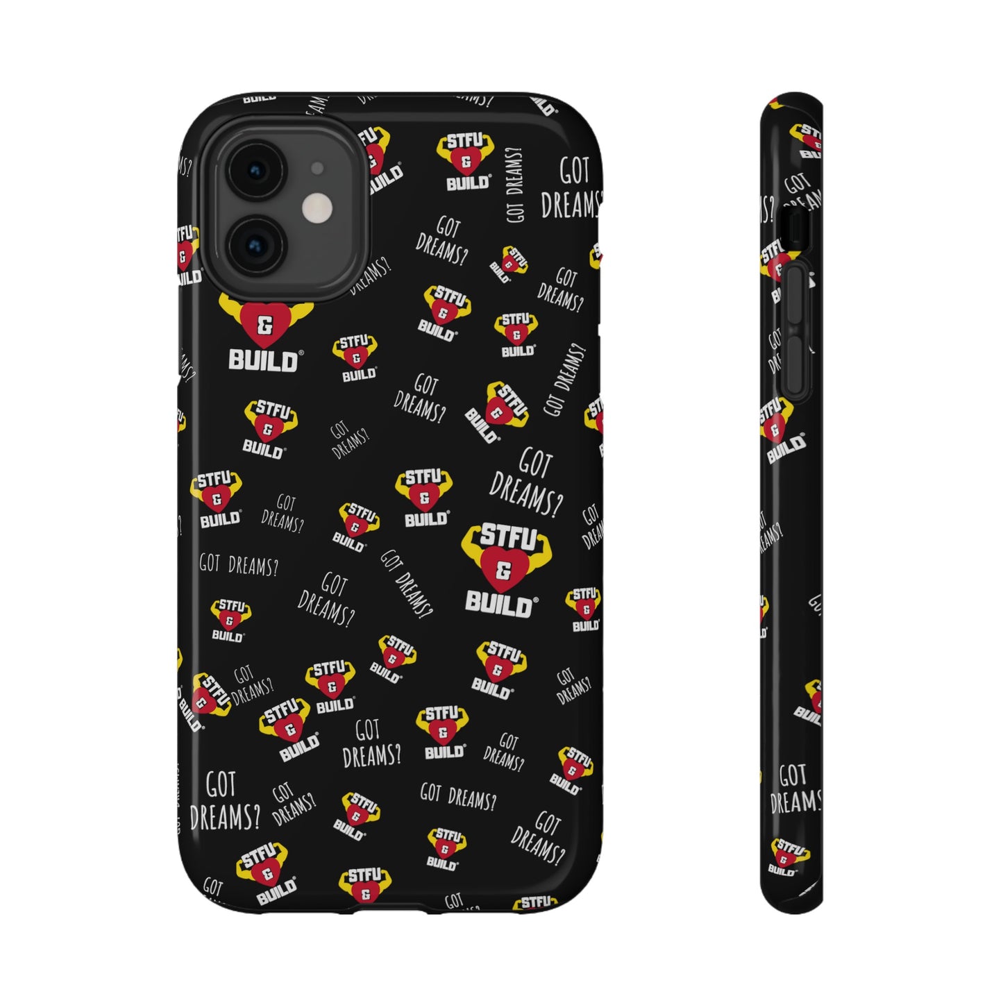 STFU & BUILD® iPhone & Samsung Impact-Resistant Cell Phone Cases - Classic Collage (Various Sizes/Glossy or Matte)
