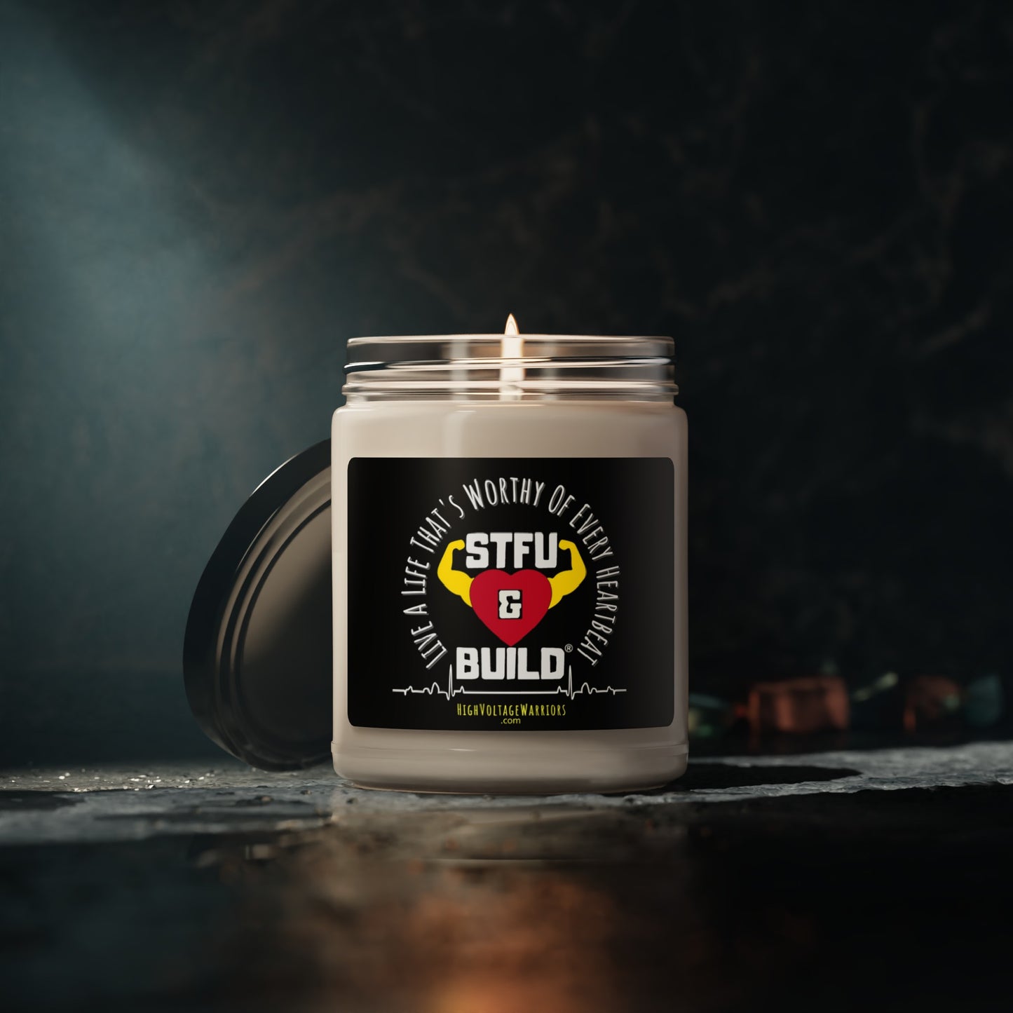 "Live A Life That's Worthy Of Every Heartbeat" - Deliciously-Scented Aromatherapy Candle, 9oz