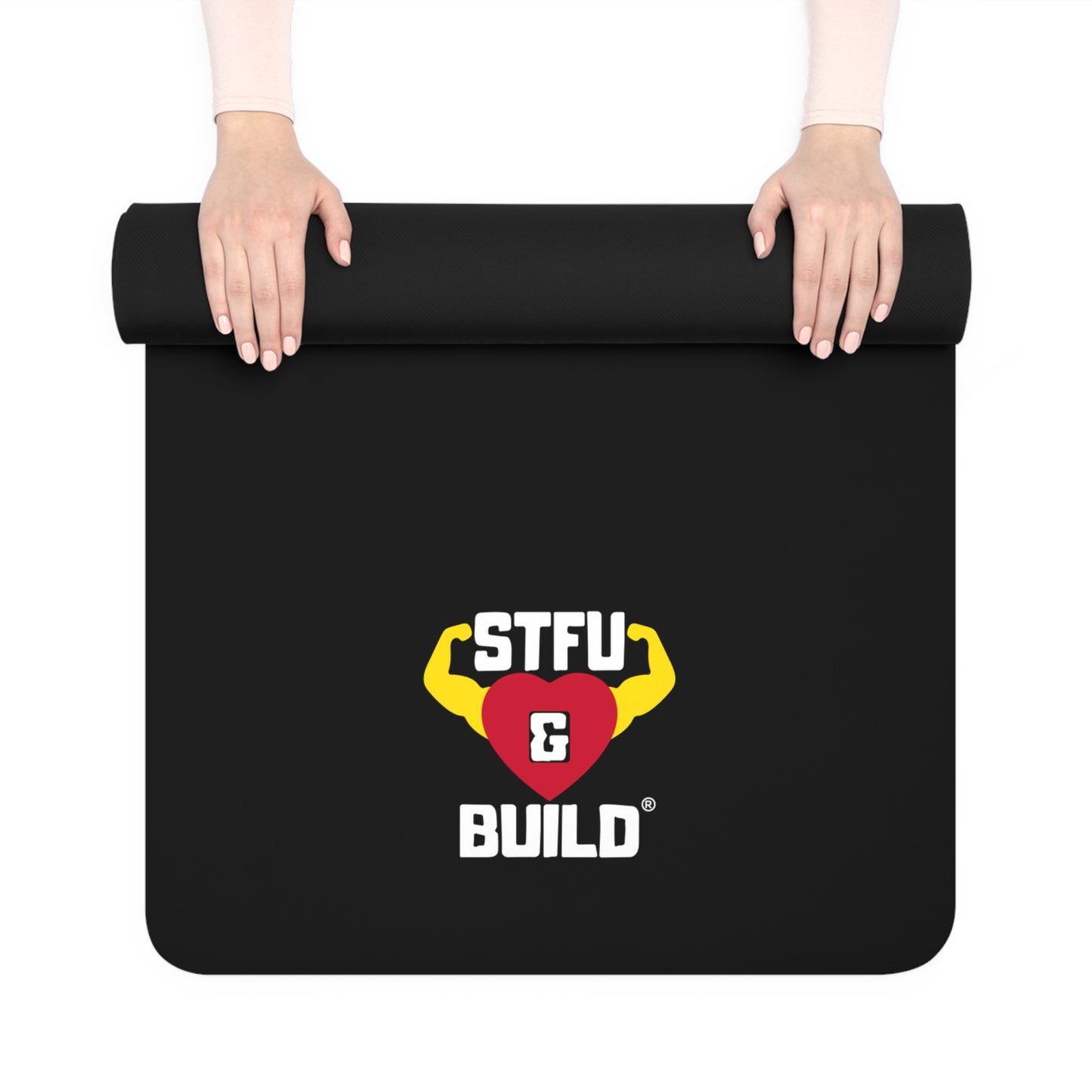 STFU & BUILD® | Classic Logo “Got Dreams?” — Rubber Yoga Mat