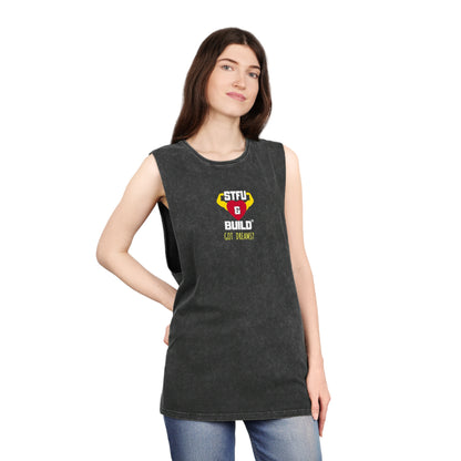 STFU & BUILD® - Classic - Got Dreams? - Unisex Stonewash Tank Top
