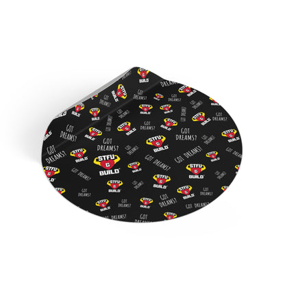 STFU & BUILD® - Classic Collage - Round Vinyl Stickers