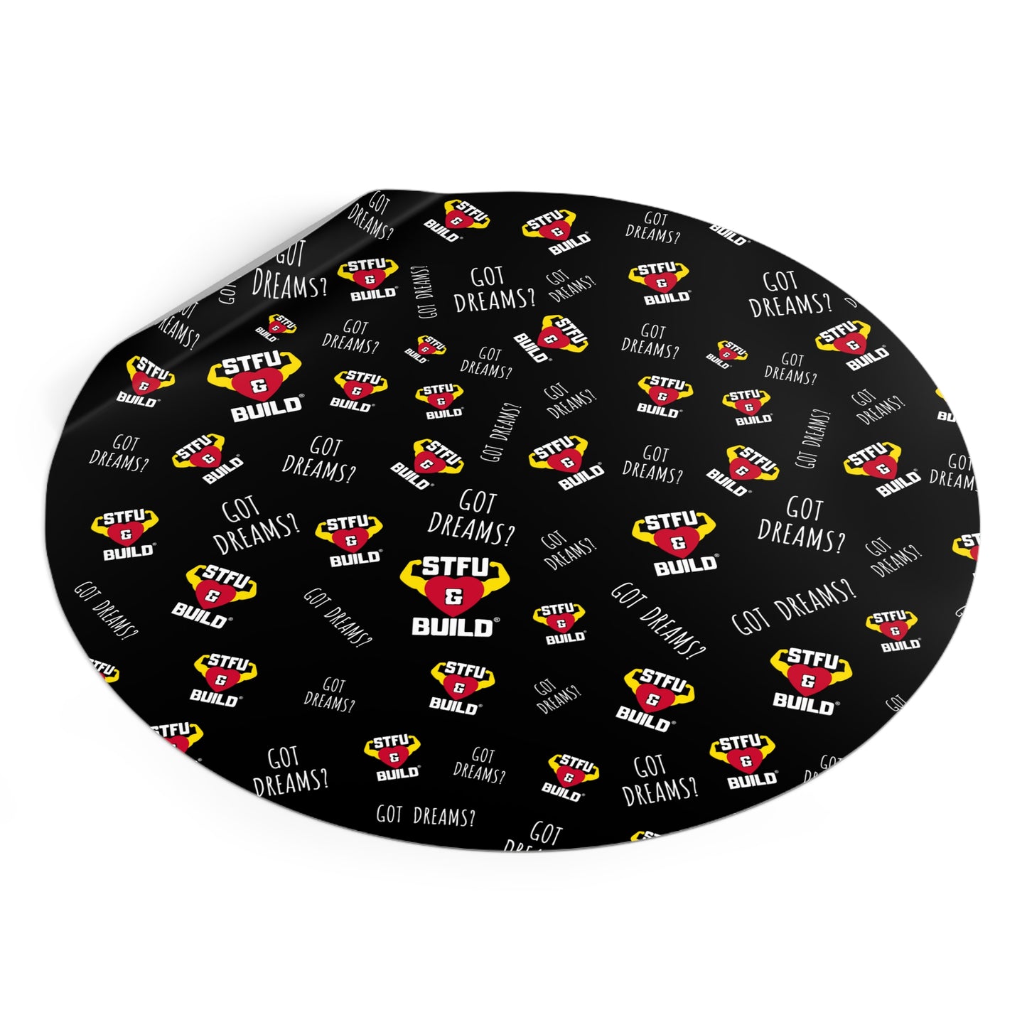 STFU & BUILD® - Classic Collage - Round Vinyl Stickers