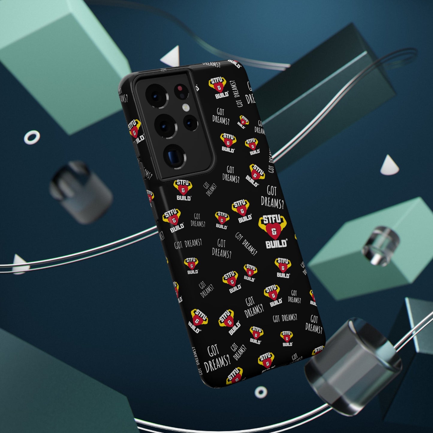 STFU & BUILD® iPhone & Samsung Impact-Resistant Cell Phone Cases - Classic Collage (Various Sizes/Glossy or Matte)