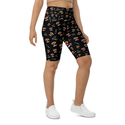 STFU & BUILD® | “Do The Dirty Core Work — Classic Collage” — Women's Biker Shorts
