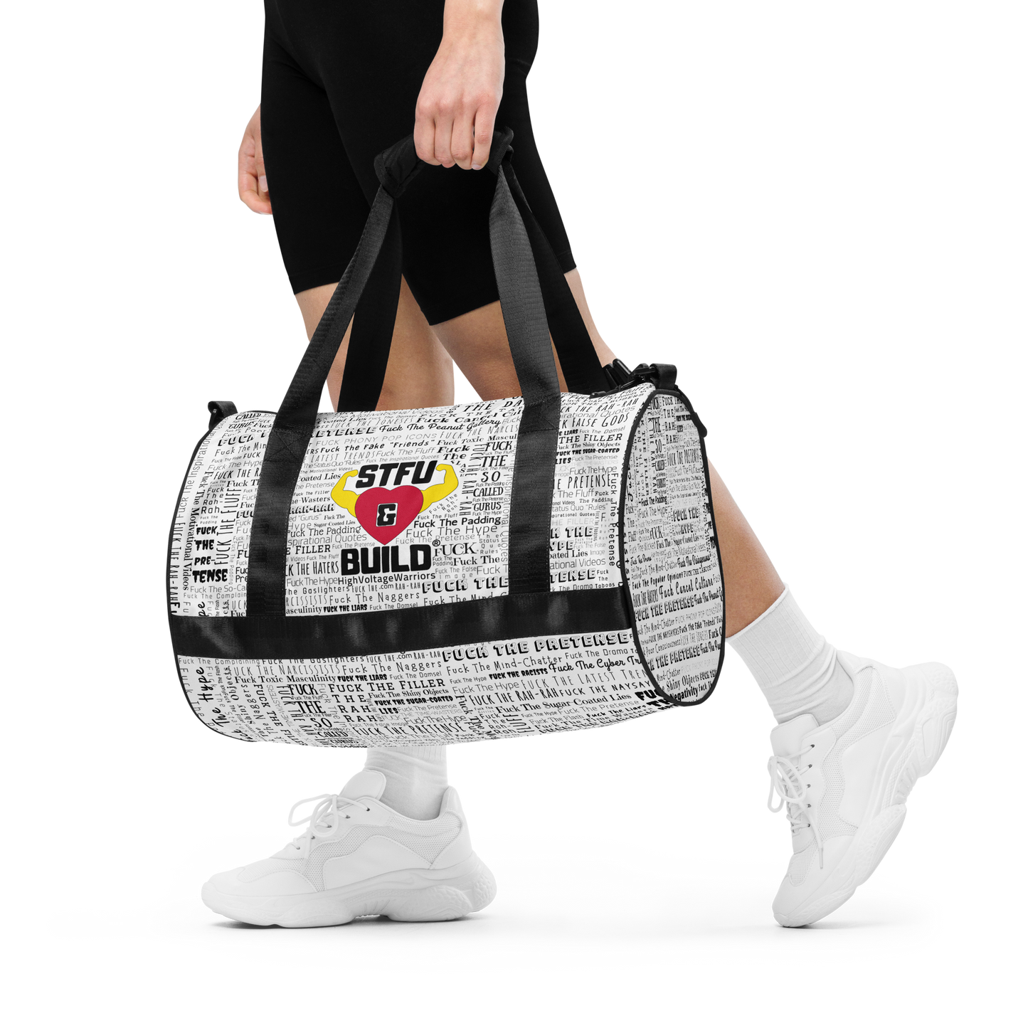 STFU & BUILD® | “Word Art Wrap” — Gym Bag