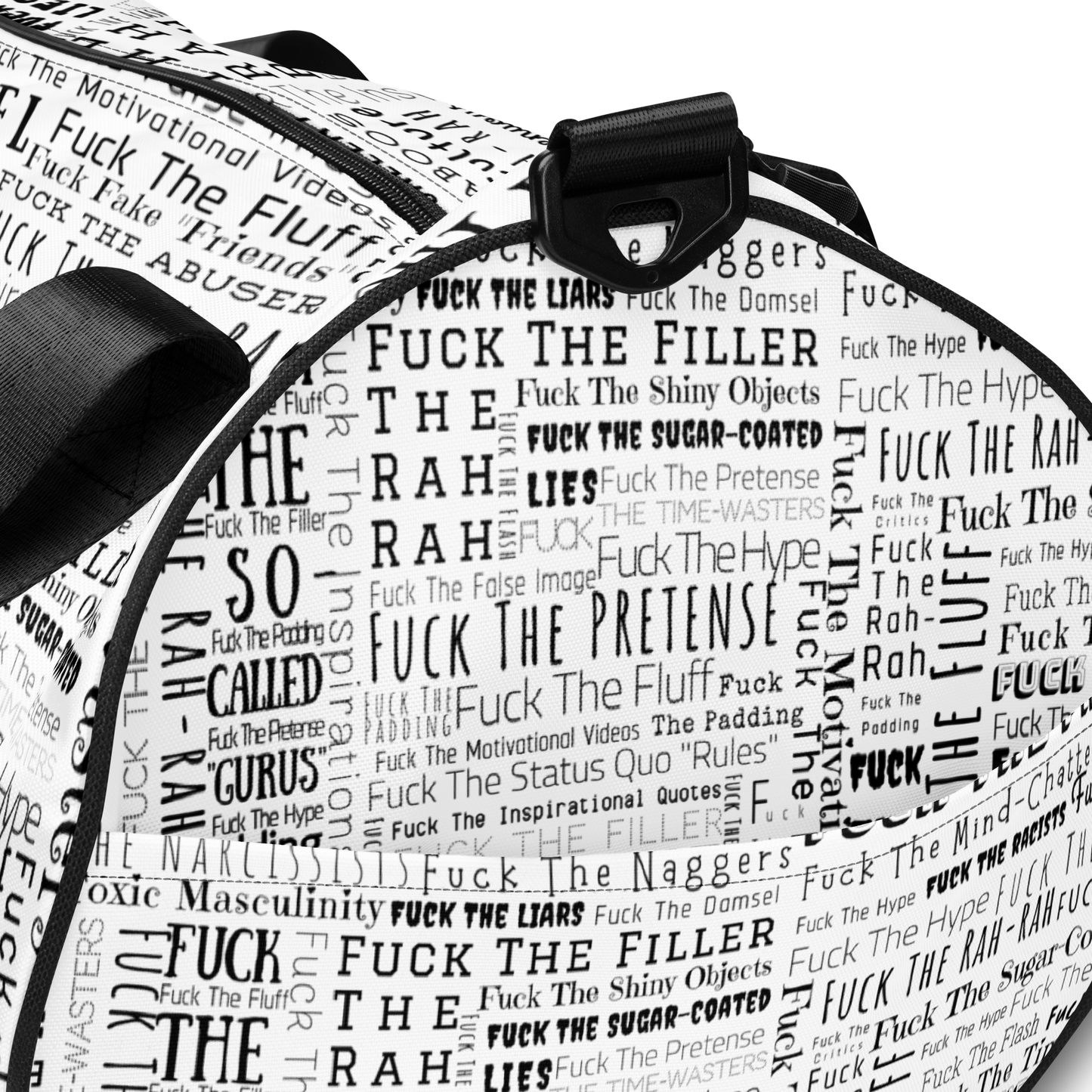 STFU & BUILD® | “Word Art Wrap” — Gym Bag