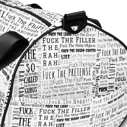 STFU & BUILD® | “Word Art Wrap” — Gym Bag