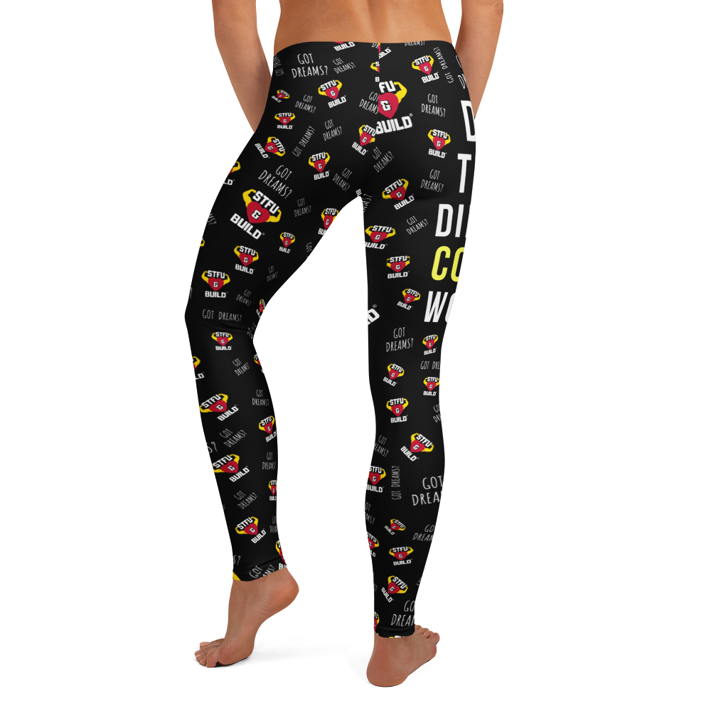 STFU & BUILD® | “Do The Dirty Core Work — Classic Collage” — Performance Leggings