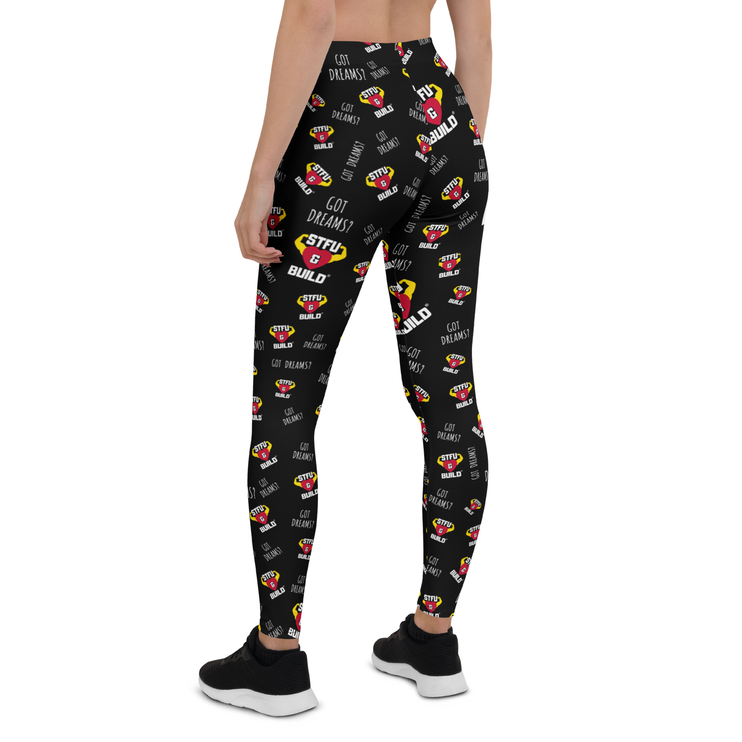STFU & BUILD® | “Do The Dirty Core Work — Classic Collage” — Performance Leggings