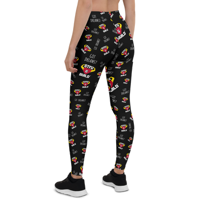 STFU & BUILD® | “Do The Dirty Core Work — Classic Collage” — Performance Leggings