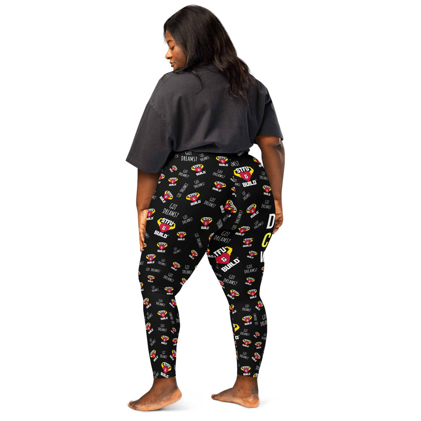 STFU & BUILD® | “Do The Dirty Core Work — Classic Collage” — Performance Leggings