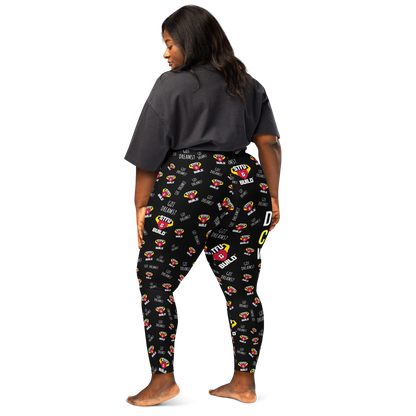 STFU & BUILD® | “Do The Dirty Core Work — Classic Collage” — Performance Leggings