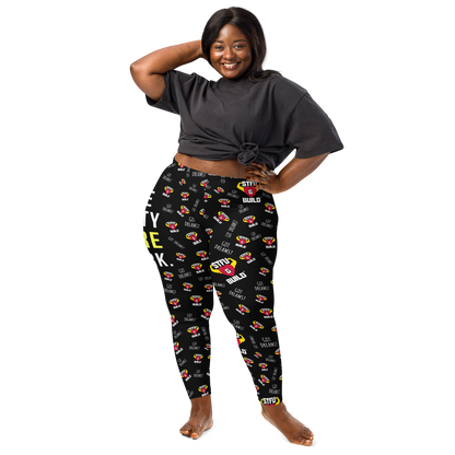 STFU & BUILD® | “Do The Dirty Core Work — Classic Collage” — Performance Leggings