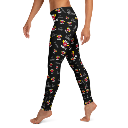 STFU & BUILD® | “Do The Dirty Core Work — Classic Collage” — Performance Leggings