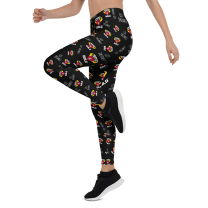 STFU & BUILD® | “Do The Dirty Core Work — Classic Collage” — Performance Leggings