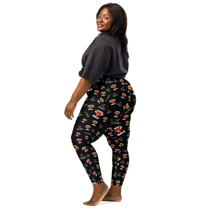 STFU & BUILD® | “Do The Dirty Core Work — Classic Collage” — Performance Leggings
