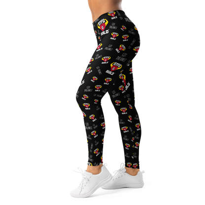 STFU & BUILD® | “Do The Dirty Core Work — Classic Collage” — Performance Leggings
