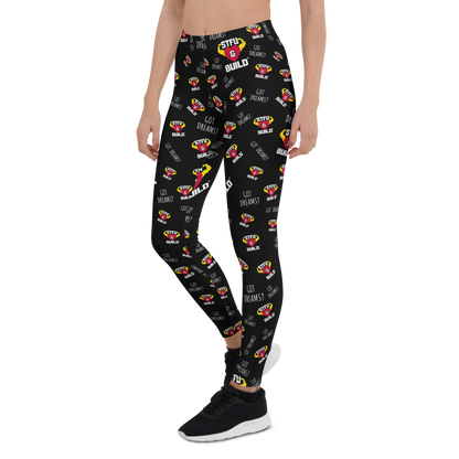 STFU & BUILD® | “Do The Dirty Core Work — Classic Collage” — Performance Leggings