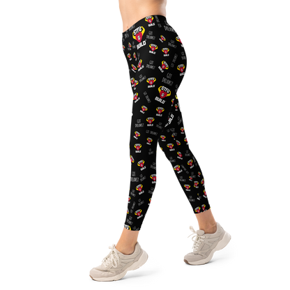 STFU & BUILD® | “Do The Dirty Core Work — Classic Collage” — Performance Leggings
