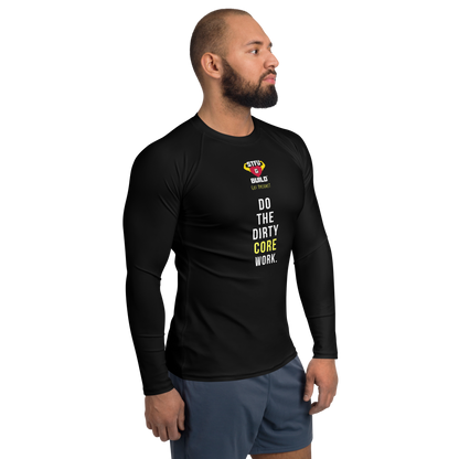 STFU & BUILD® | “Do The Dirty Core Work” — Men’s Rash Guard