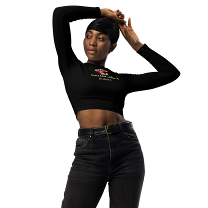 STFU & BUILD® | “Don’t Talk About It. Be About It.” — Recycled Long-Sleeve Crop Top