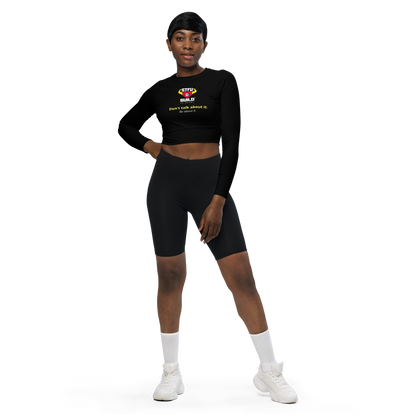 STFU & BUILD® | “Don’t Talk About It. Be About It.” — Recycled Long-Sleeve Crop Top
