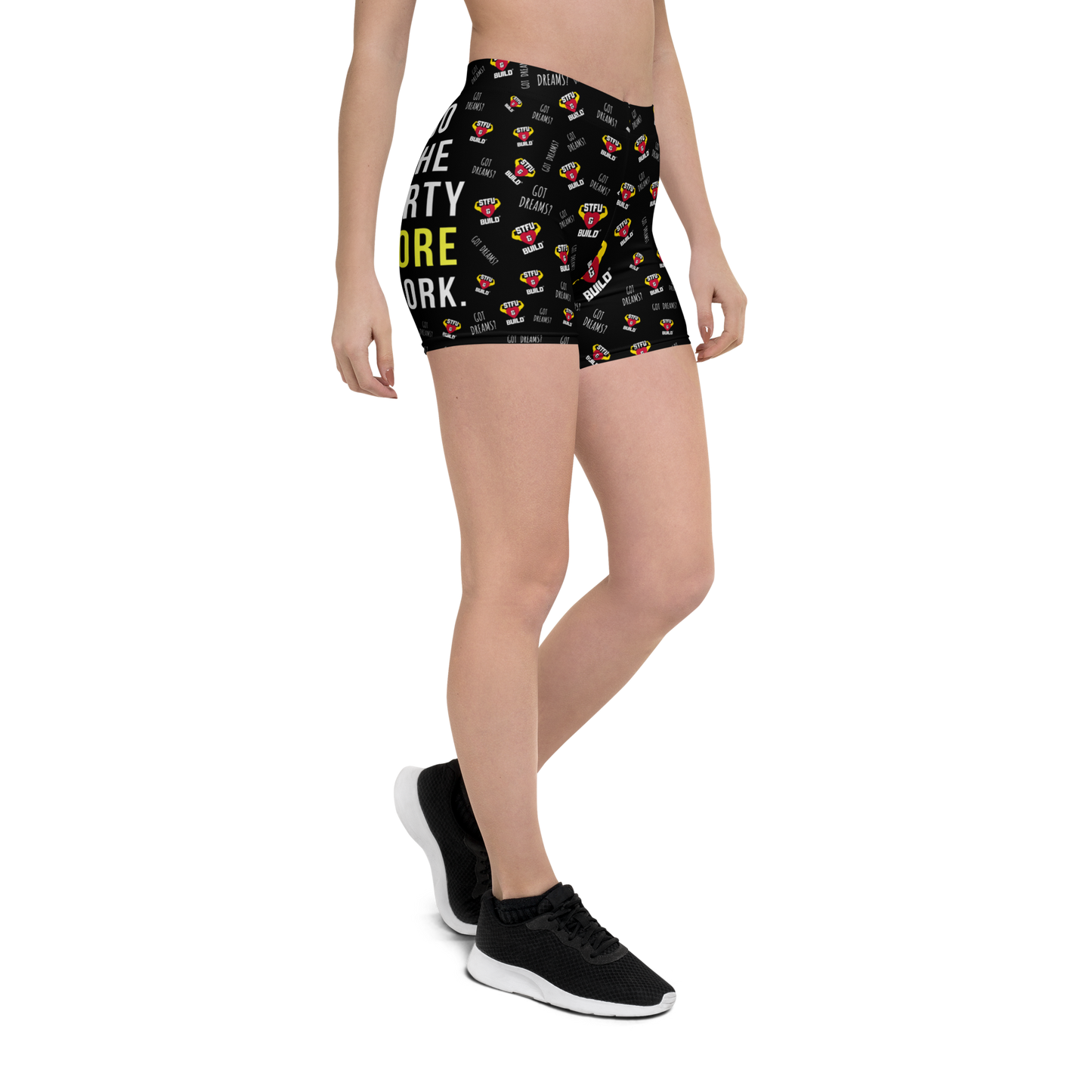 STFU & BUILD® | “Do The Dirty Core Work” — Women’s Performance Shorts
