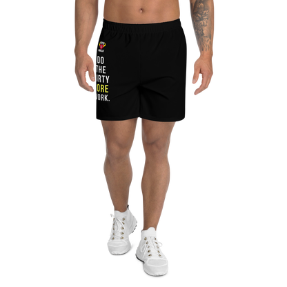 STFU & BUILD® | “Do The Dirty Core Work” — Men’s Recycled Athletic Shorts