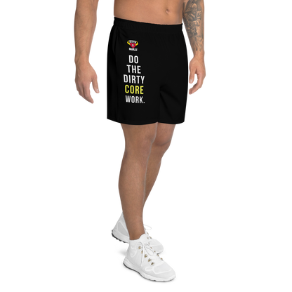 STFU & BUILD® | “Do The Dirty Core Work” — Men’s Recycled Athletic Shorts