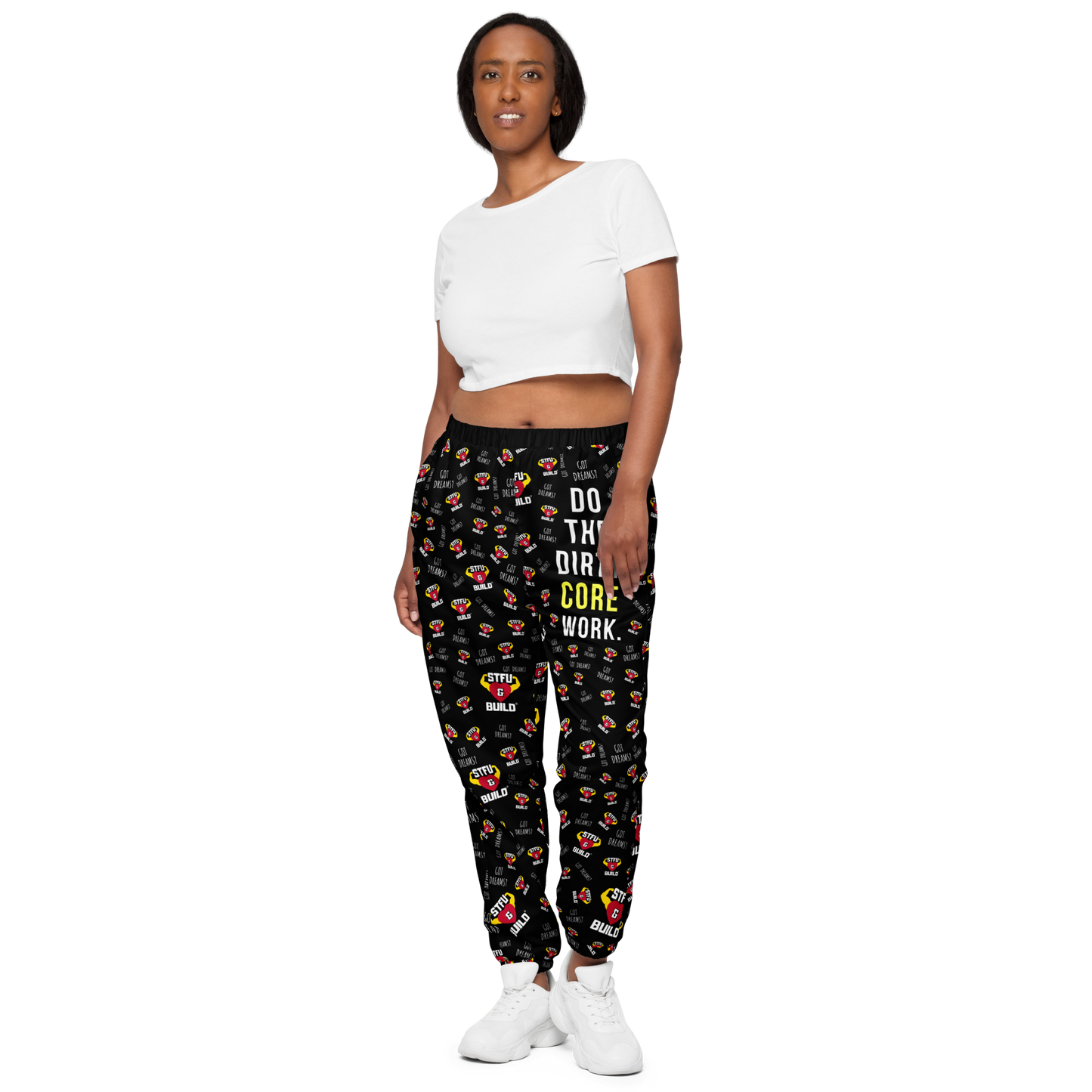 STFU & BUILD® | “Do The Dirty Core Work” — Women's Track Pants