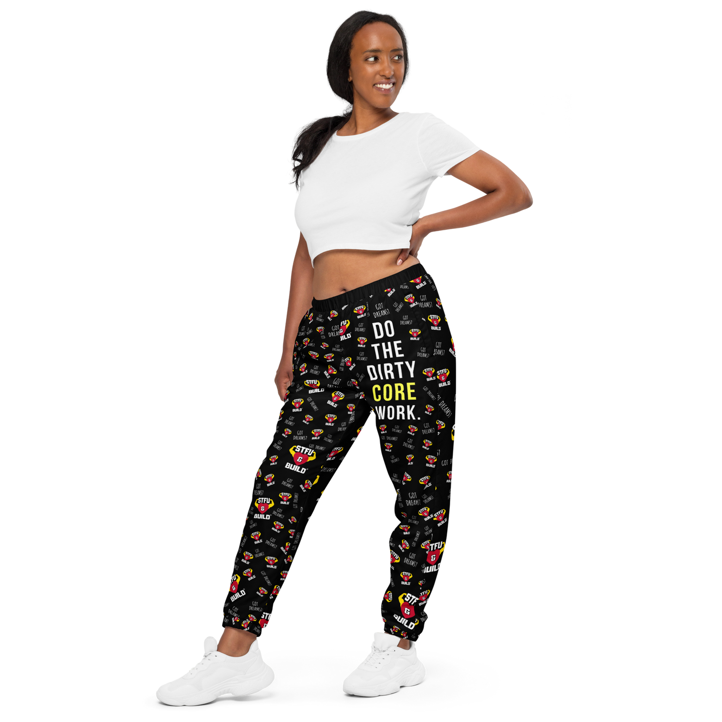 STFU & BUILD® | “Do The Dirty Core Work” — Women's Track Pants