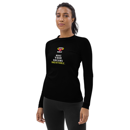 STFU & BUILD® | “Make Your Dreams Inevitable” — Women’s Rash Guard