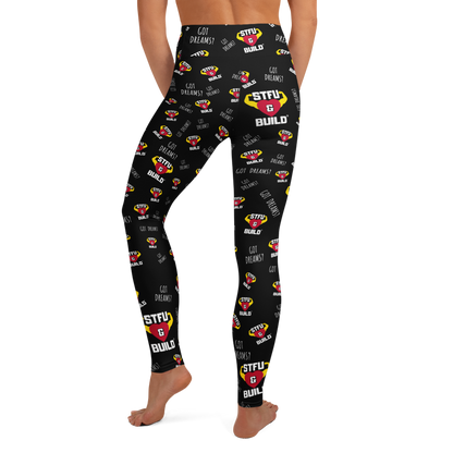 STFU & BUILD® | “Got Dreams? — Classic Collage” — Yoga Leggings