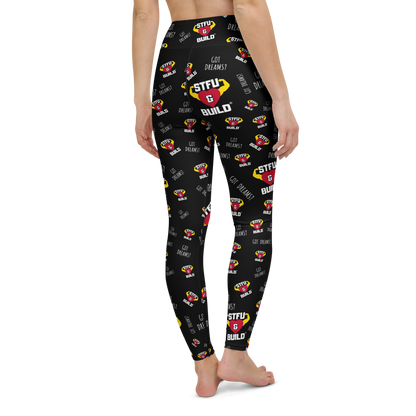 STFU & BUILD® | “Got Dreams? — Classic Collage” — Yoga Leggings