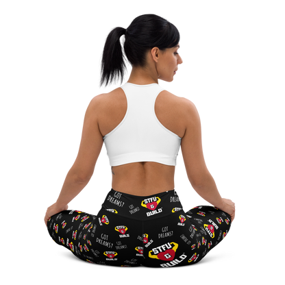 STFU & BUILD® | “Got Dreams? — Classic Collage” — Yoga Leggings