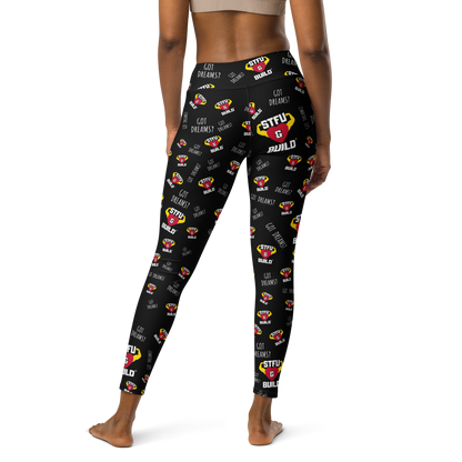 STFU & BUILD® | “Got Dreams? — Classic Collage” — Yoga Leggings