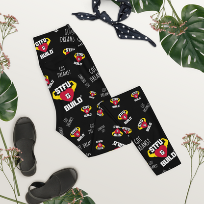 STFU & BUILD® | “Got Dreams? — Classic Collage” — Yoga Leggings