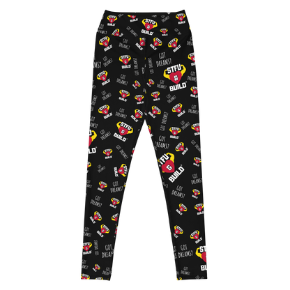 STFU & BUILD® | “Got Dreams? — Classic Collage” — Yoga Leggings