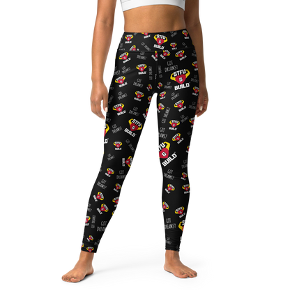 STFU & BUILD® | “Got Dreams? — Classic Collage” — Yoga Leggings